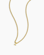 Wilder Mini Alphabet Necklace || option::18K Gold Plated, I