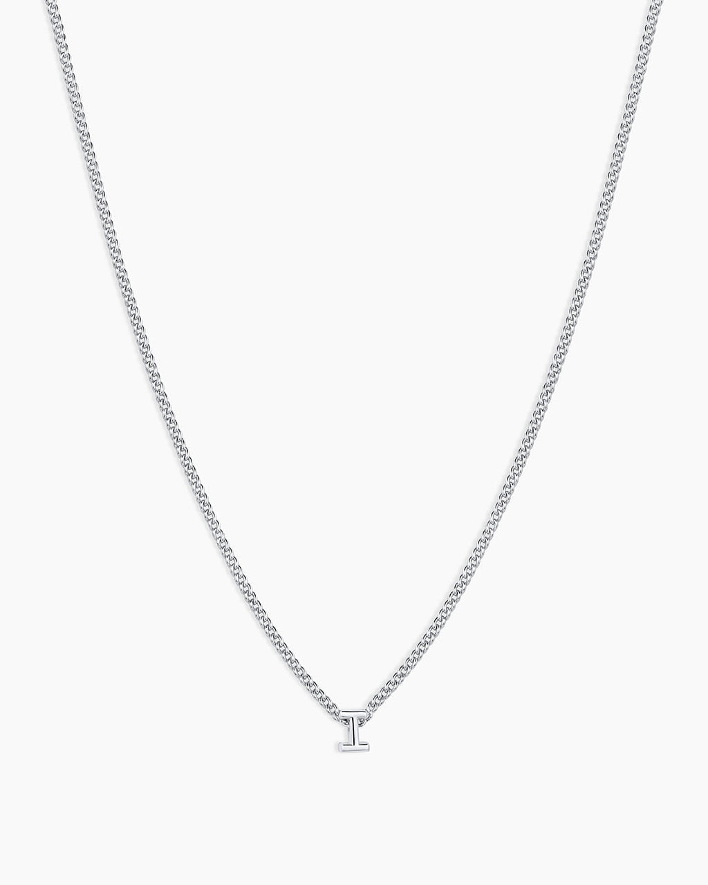 Wilder Mini Alphabet Necklace || option::Silver Plated, I