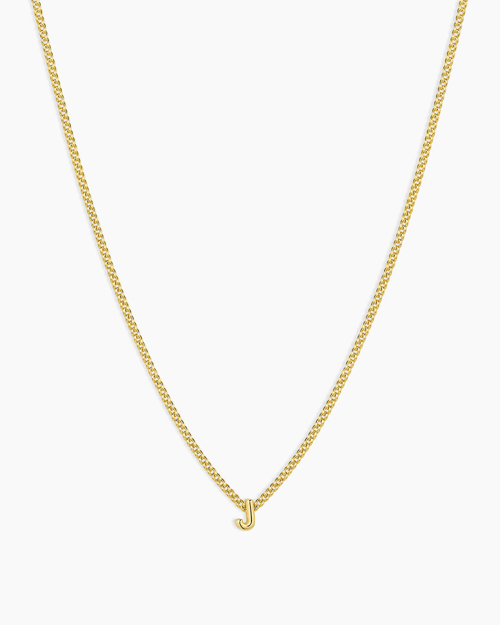 Wilder Mini Alphabet Necklace || option::18K Gold Plated, J