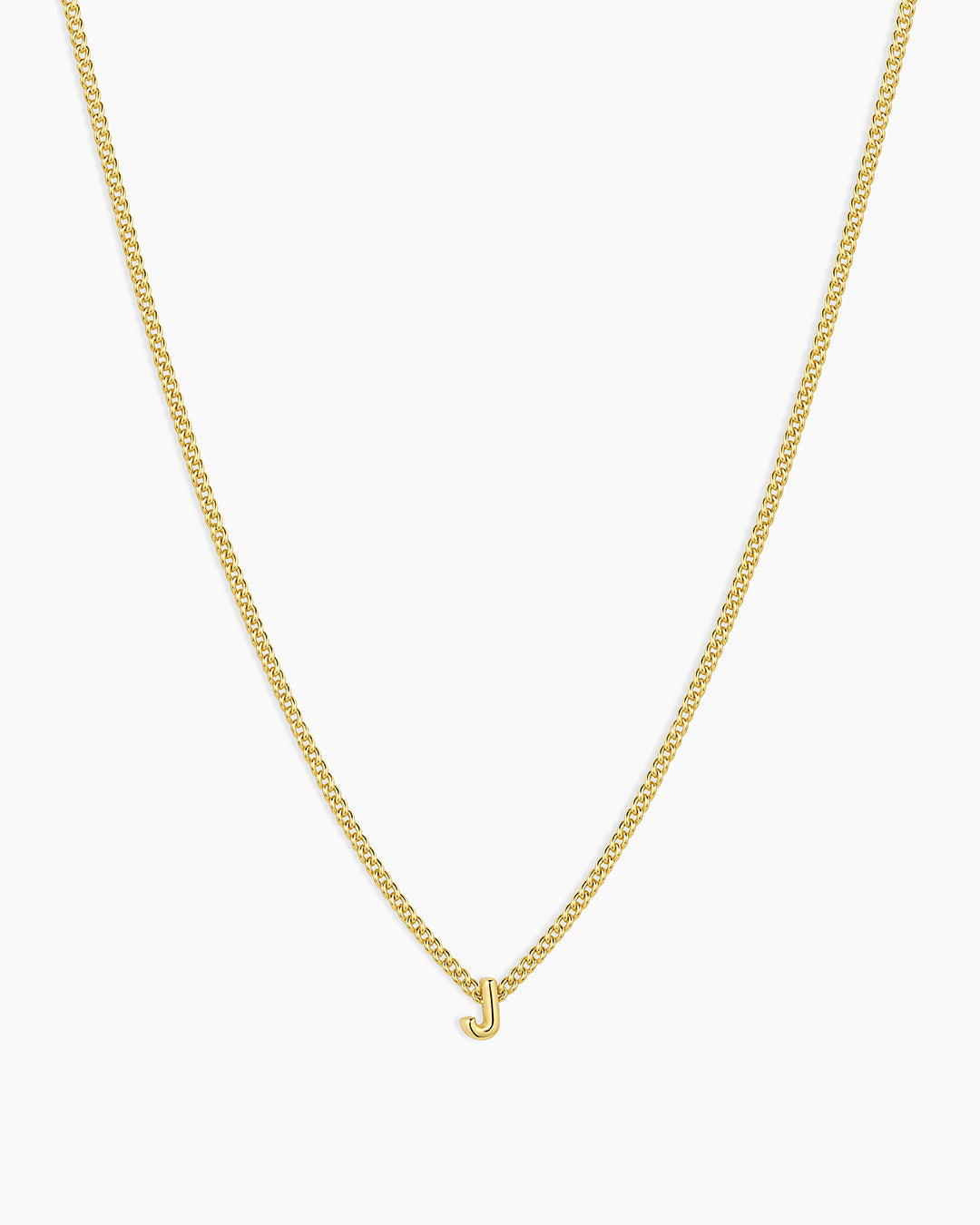 Wilder Mini Alphabet Necklace || option::18K Gold Plated, J