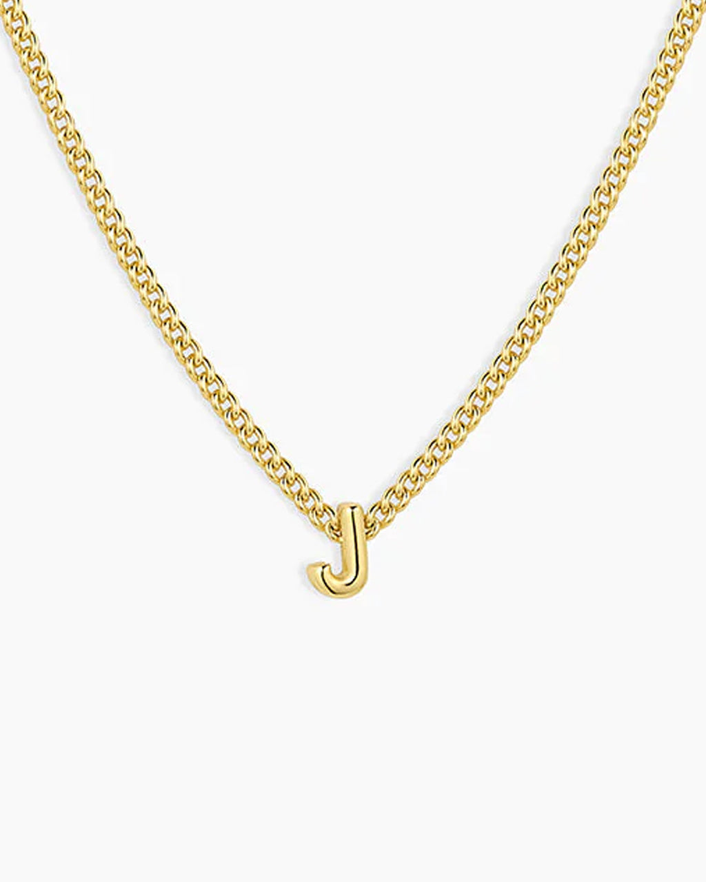 Wilder Mini Alphabet Necklace || option::18K Gold Plated, J