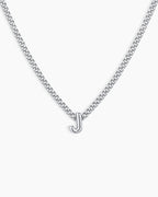 Wilder Mini Alphabet Necklace || option::Silver Plated, J