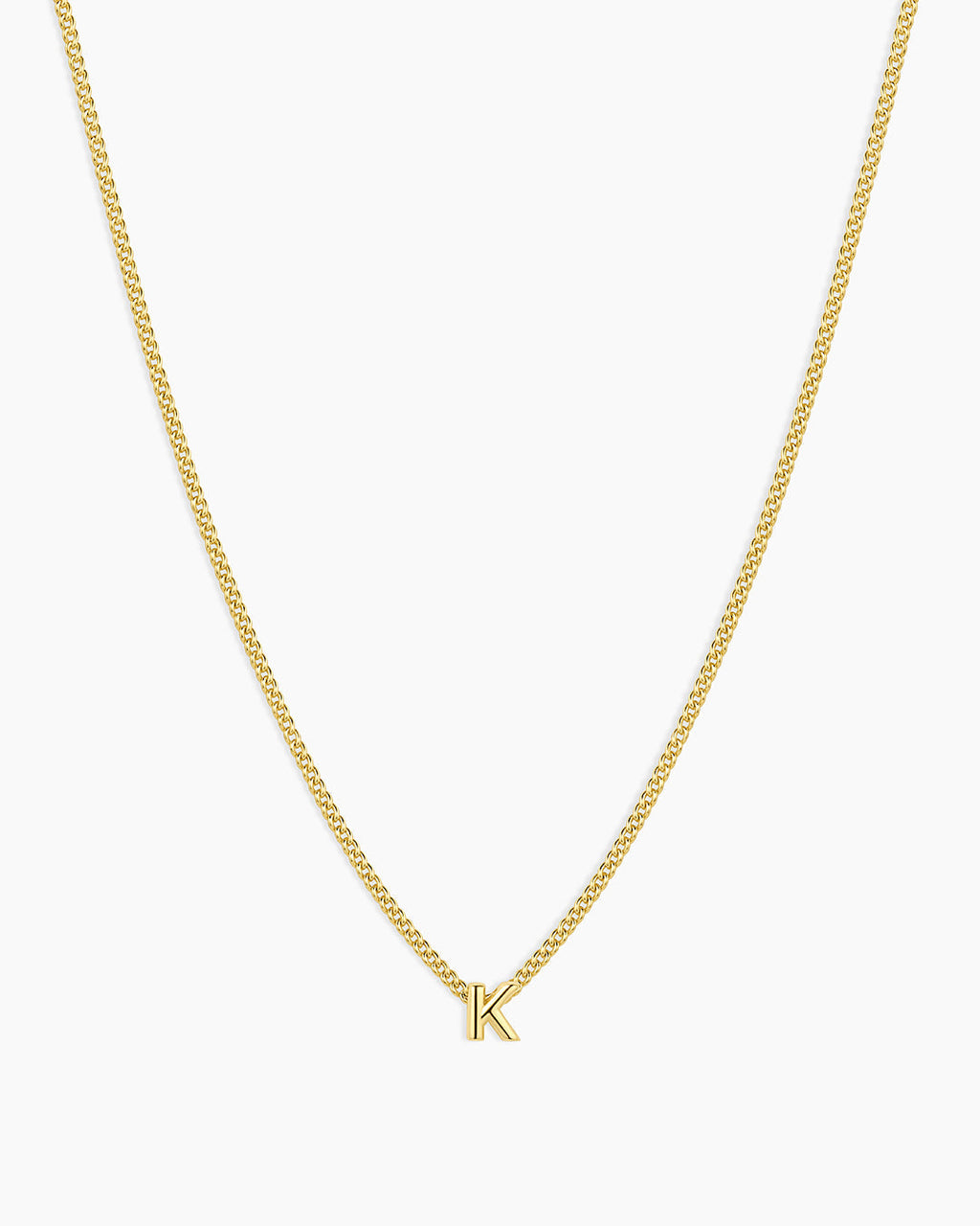 Wilder Mini Alphabet Necklace || option::18K Gold Plated, K