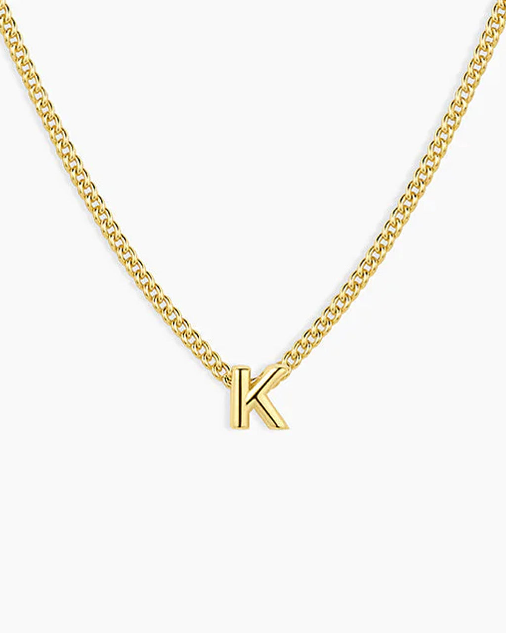 Wilder Mini Alphabet Necklace || option::18K Gold Plated, K