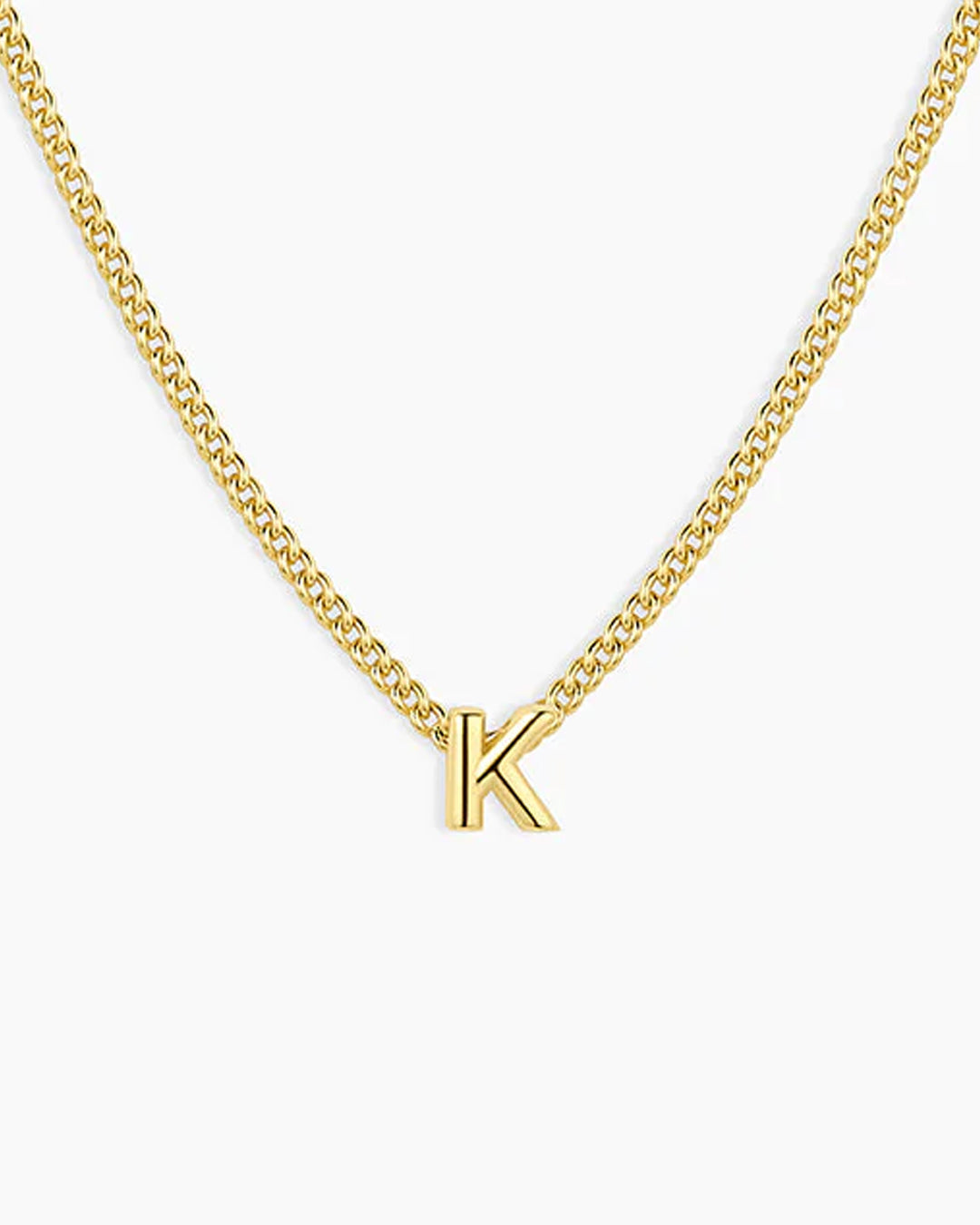 Wilder Mini Alphabet Necklace || option::18K Gold Plated, K