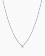 Wilder Mini Alphabet Necklace || option::Silver Plated, K