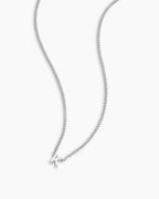 Wilder Mini Alphabet Necklace || option::Silver Plated, K