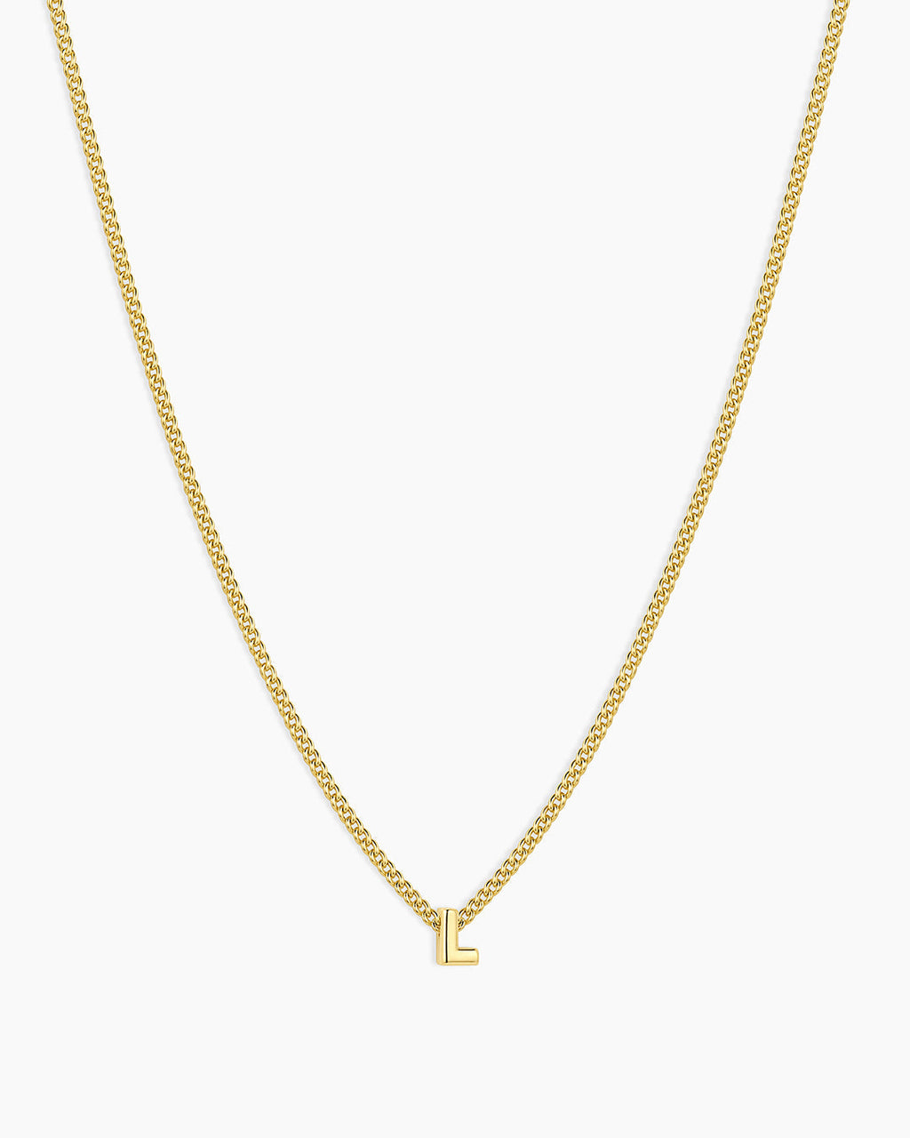 Wilder Mini Alphabet Necklace || option::18K Gold Plated, L