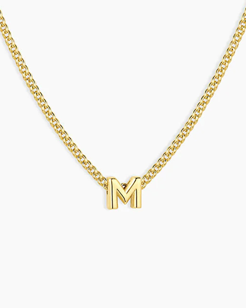 Wilder Mini Alphabet Necklace || option::18K Gold Plated, M