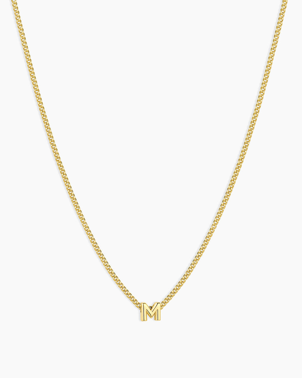 Wilder Mini Alphabet Necklace || option::18K Gold Plated, M