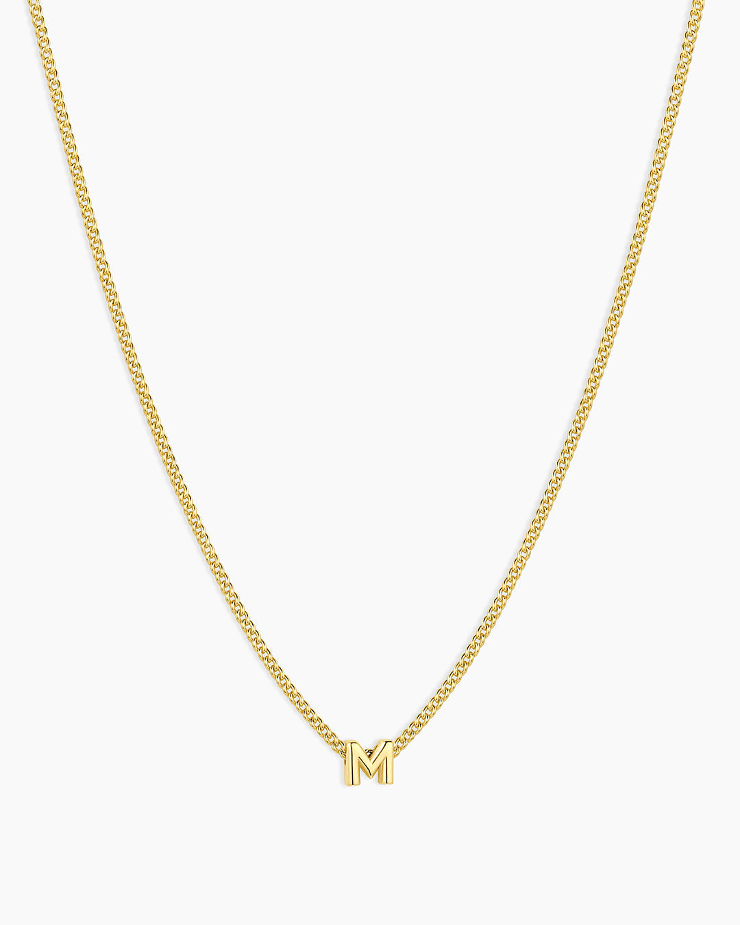 Wilder Mini Alphabet Necklace || option::18K Gold Plated, M