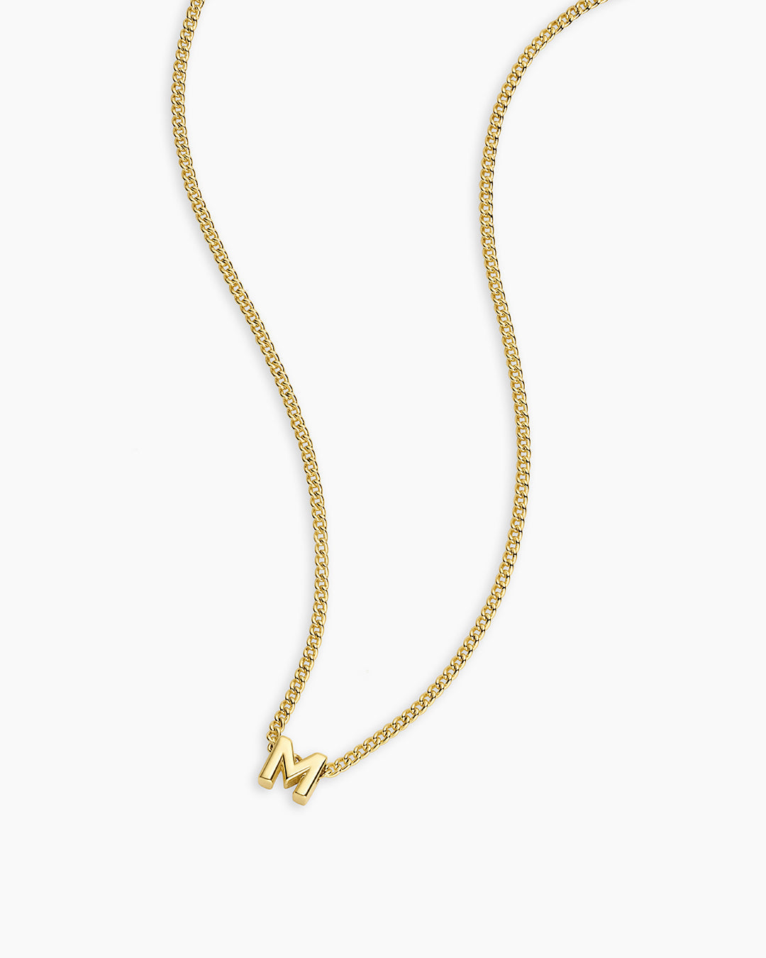 Wilder Mini Alphabet Necklace || option::18K Gold Plated, M