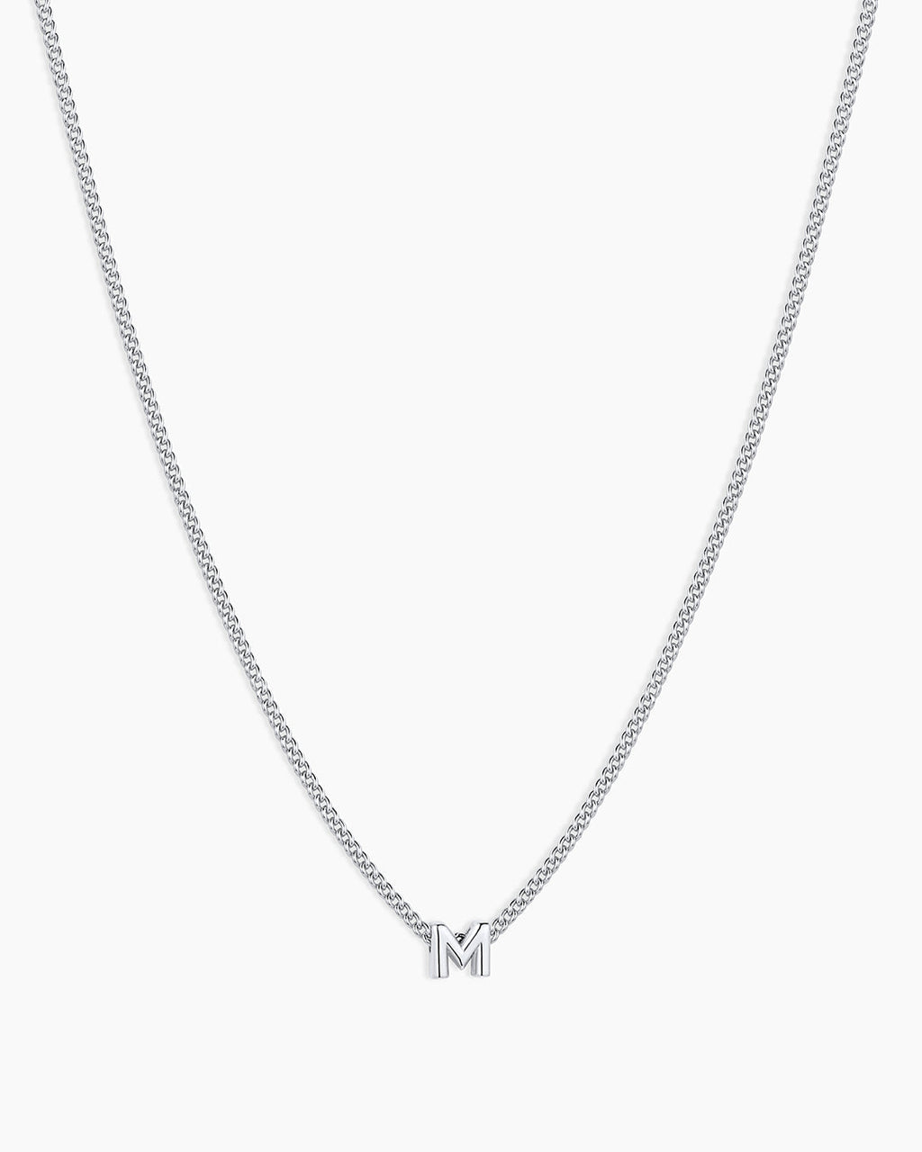 Wilder Mini Alphabet Necklace || option::Silver Plated, M