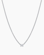 Wilder Mini Alphabet Necklace || option::Silver Plated, M