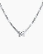 Wilder Mini Alphabet Necklace || option::Silver Plated, M