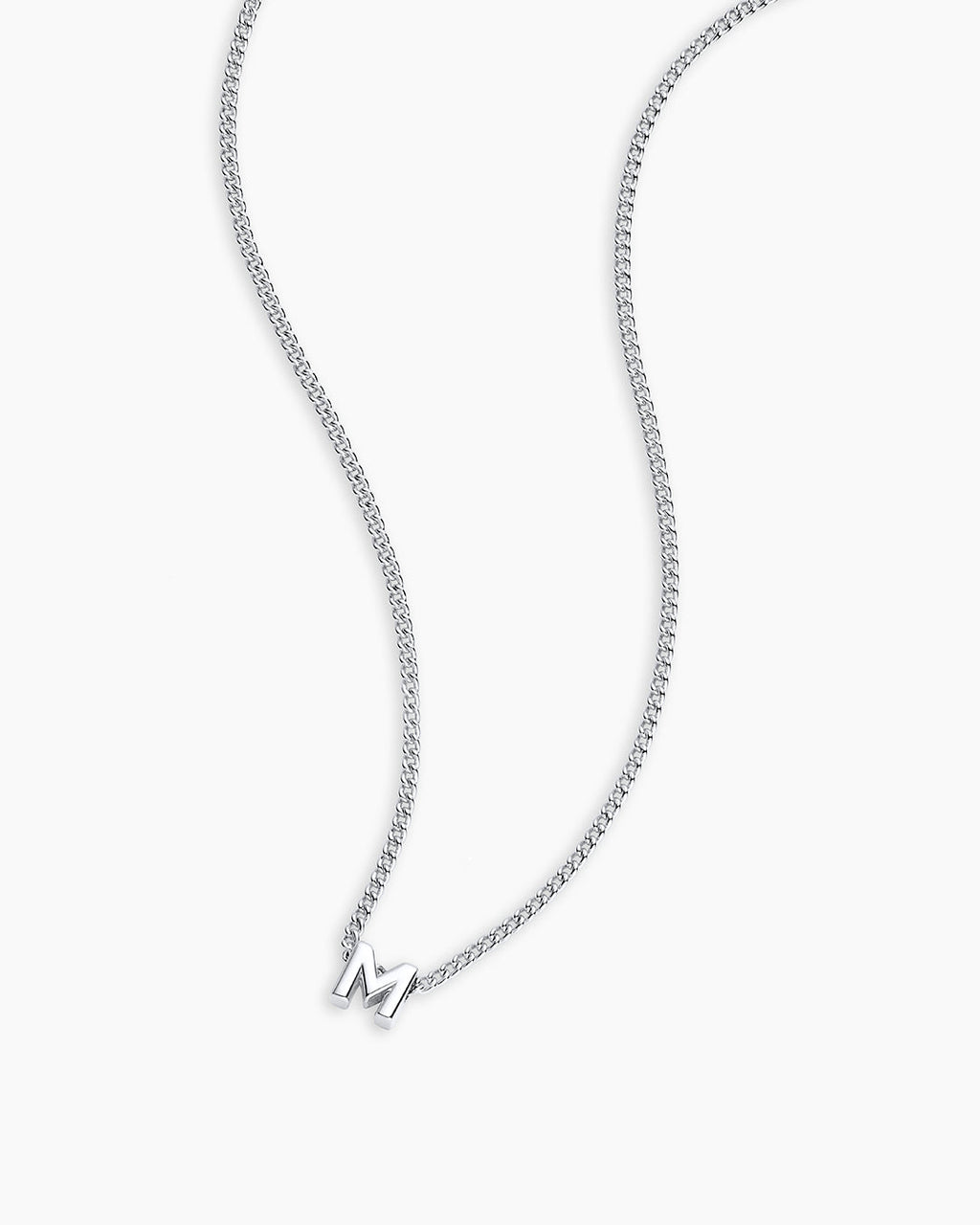 Wilder Mini Alphabet Necklace || option::Silver Plated, M