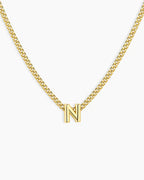 Wilder Mini Alphabet Necklace || option::18K Gold Plated, N