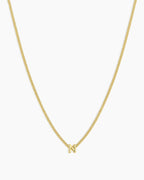 Wilder Mini Alphabet Necklace || option::18K Gold Plated, N