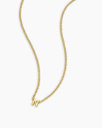 Wilder Mini Alphabet Necklace || option::18K Gold Plated, N