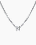 Wilder Mini Alphabet Necklace || option::Silver Plated, N