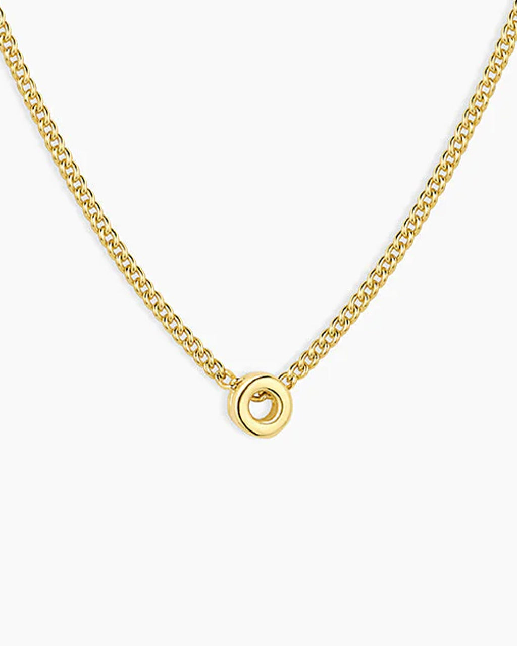 Wilder Mini Alphabet Necklace || option::18K Gold Plated, O
