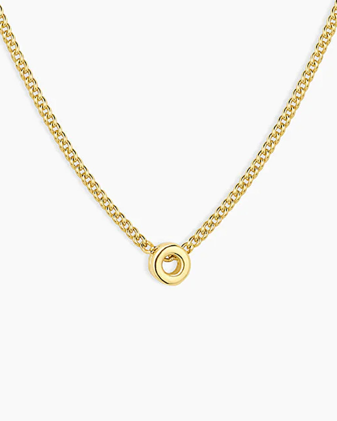 Wilder Mini Alphabet Necklace || option::18K Gold Plated, O