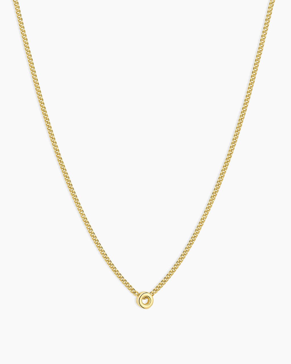Wilder Mini Alphabet Necklace || option::18K Gold Plated, O