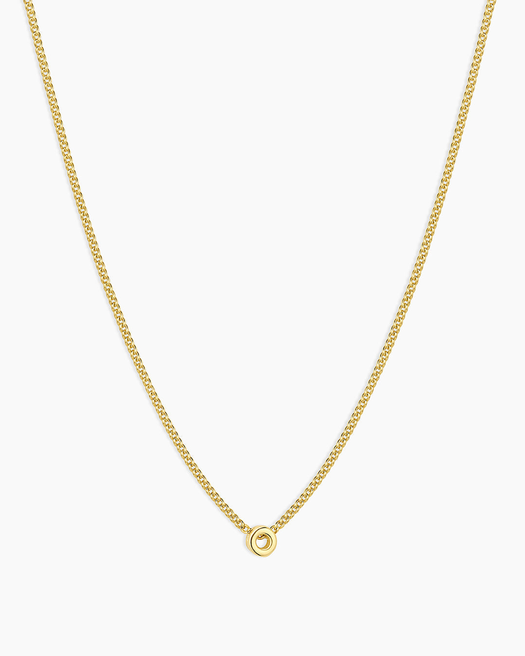 Wilder Mini Alphabet Necklace || option::18K Gold Plated, O