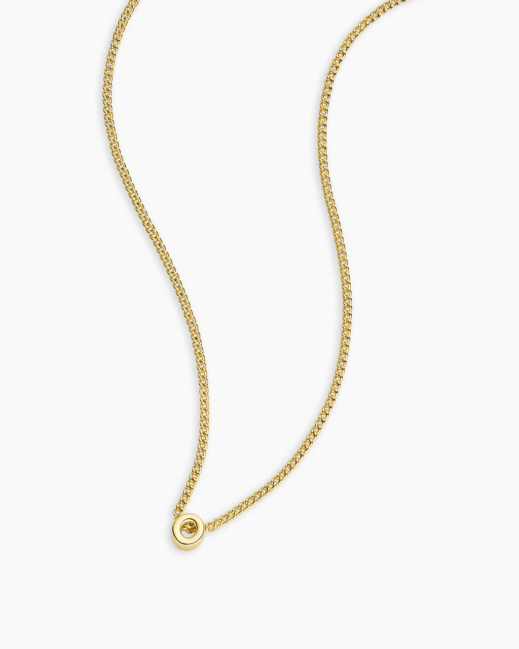 Wilder Mini Alphabet Necklace || option::18K Gold Plated, O
