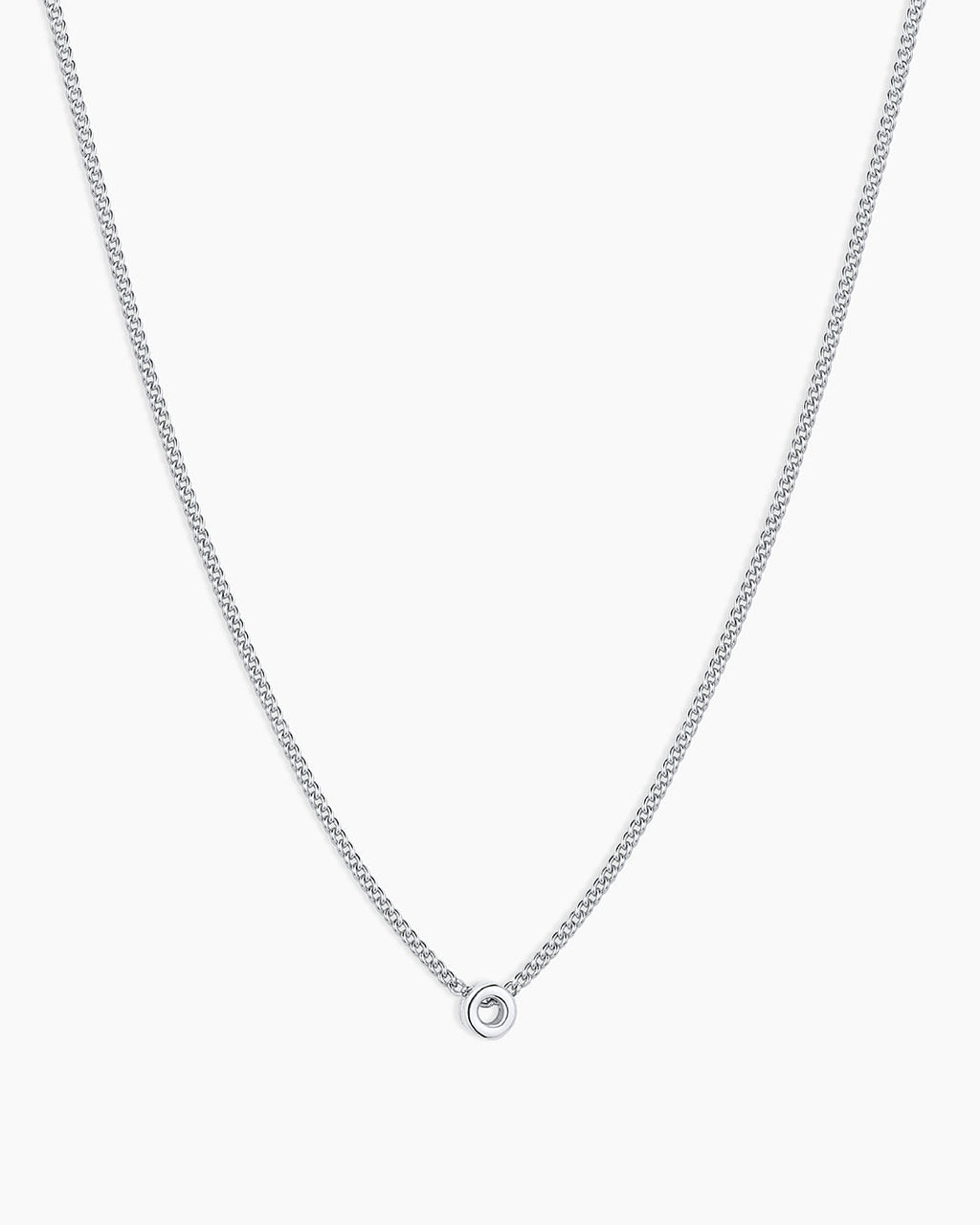 Wilder Mini Alphabet Necklace || option::Silver Plated, O