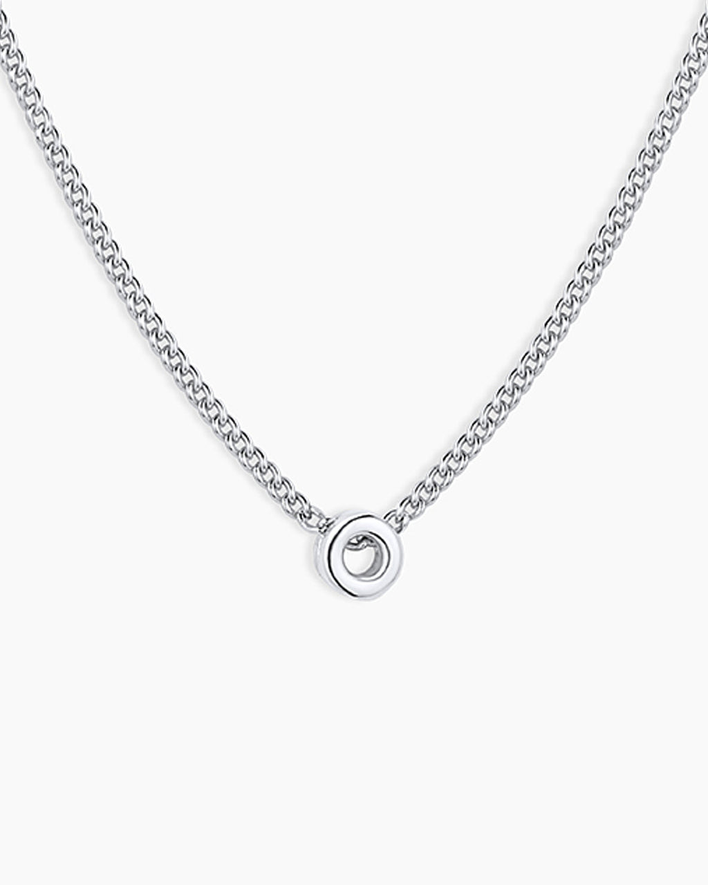 Wilder Mini Alphabet Necklace || option::Silver Plated, O