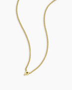 Wilder Mini Alphabet Necklace || option::18K Gold Plated, P