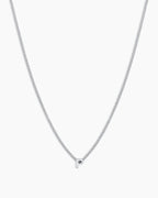 Wilder Mini Alphabet Necklace || option::Silver Plated, P