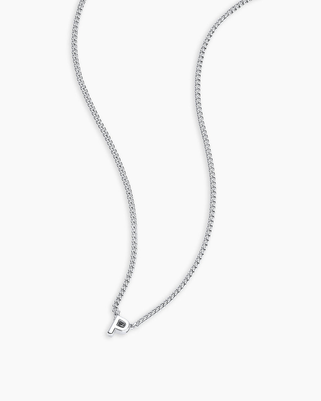 Wilder Mini Alphabet Necklace || option::Silver Plated, P