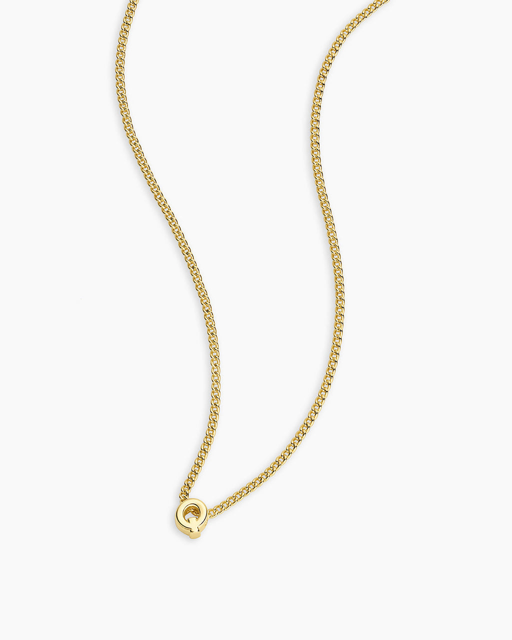 Wilder Mini Alphabet Necklace || option::18K Gold Plated, Q