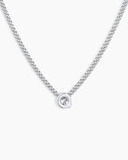 Wilder Mini Alphabet Necklace || option::Silver Plated, Q