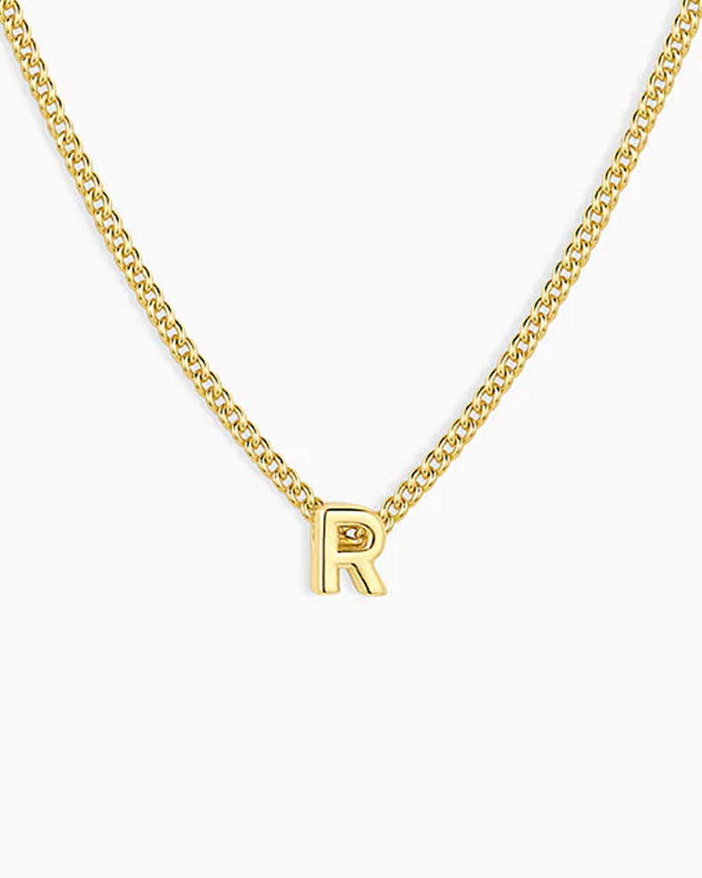 Wilder Mini Alphabet Necklace || option::18K Gold Plated, R