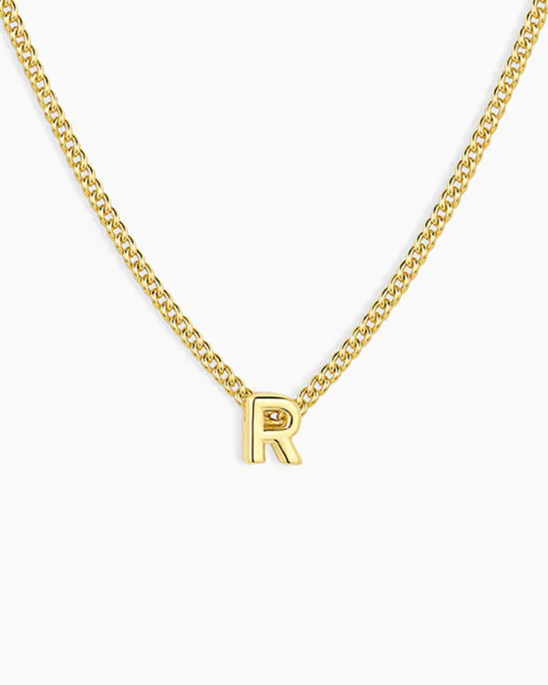 Wilder Mini Alphabet Necklace || option::18K Gold Plated, R