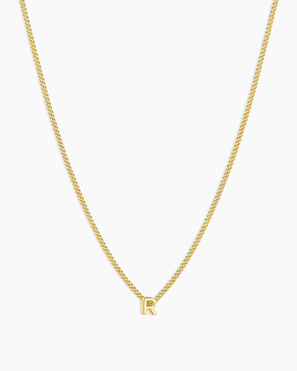 Wilder Mini Alphabet Necklace || option::18K Gold Plated, R