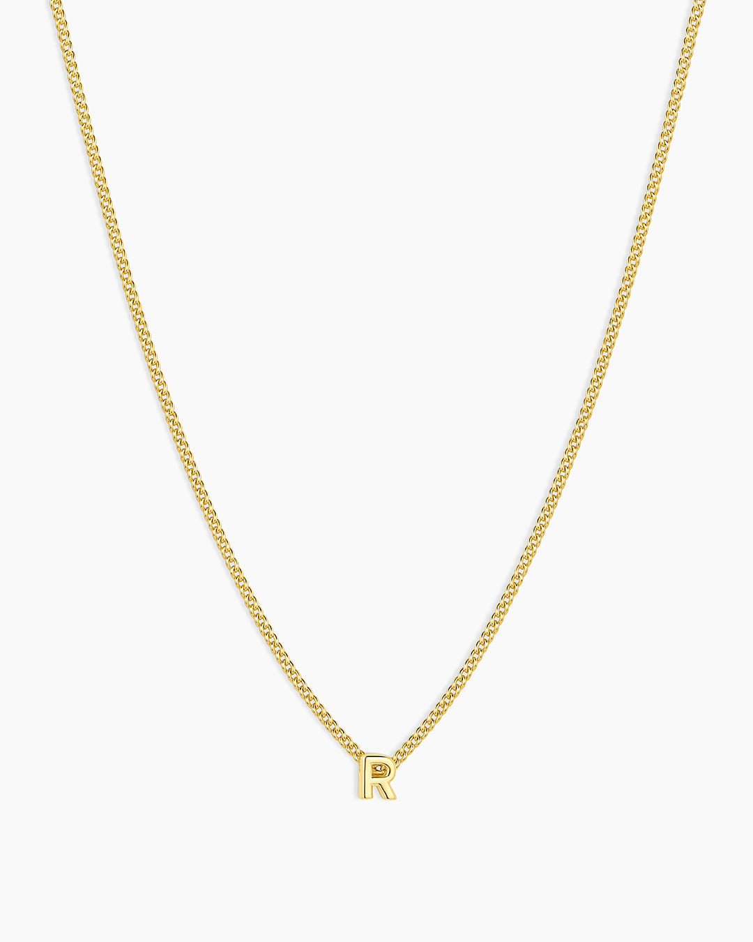 Wilder Mini Alphabet Necklace || option::18K Gold Plated, R
