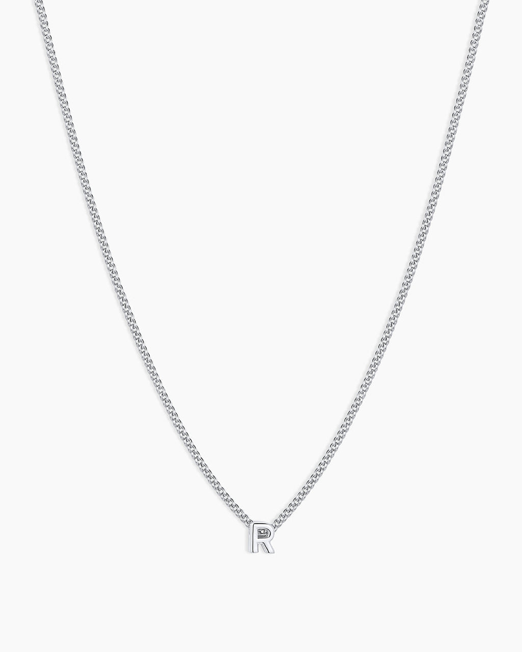 Wilder Mini Alphabet Necklace || option::Silver Plated, R