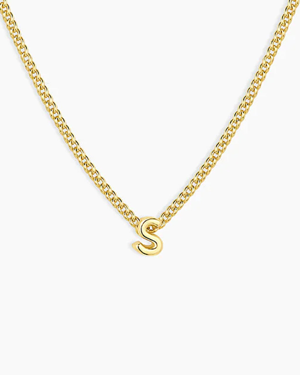 Wilder Mini Alphabet Necklace || option::18K Gold Plated, S