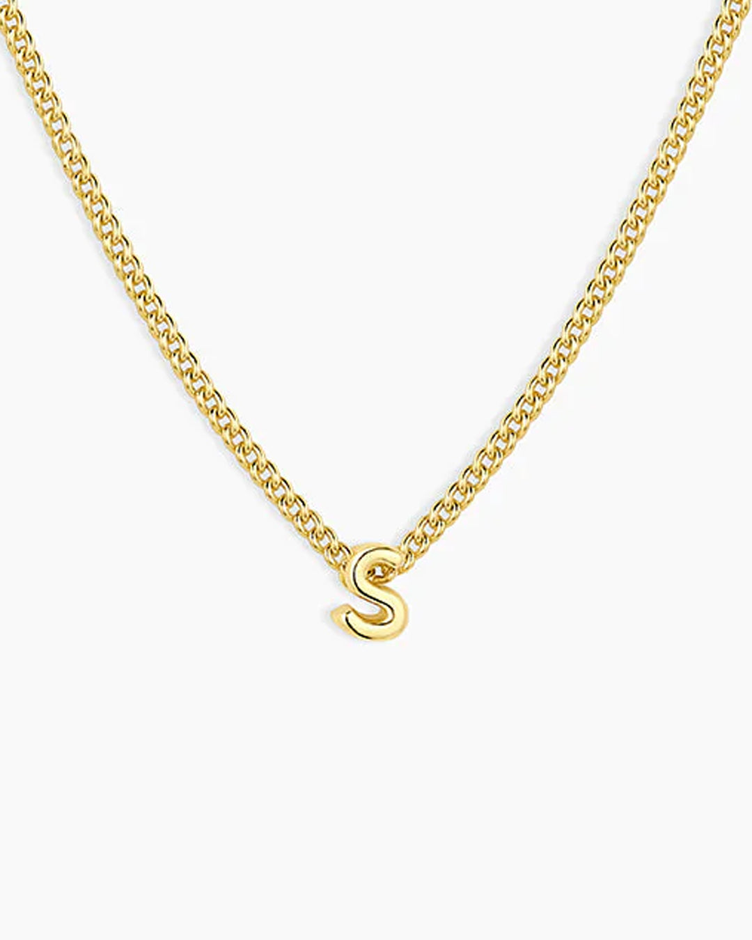 Wilder Mini Alphabet Necklace || option::18K Gold Plated, S