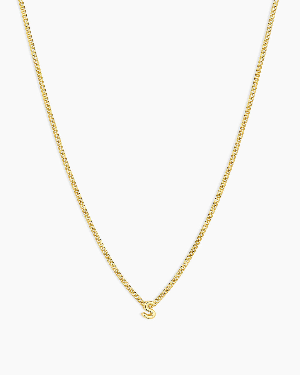 Wilder Mini Alphabet Necklace || option::18K Gold Plated, S