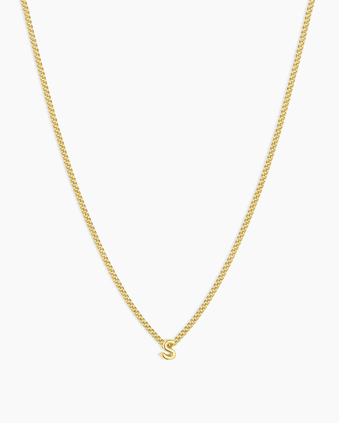 Wilder Mini Alphabet Necklace || option::18K Gold Plated, S