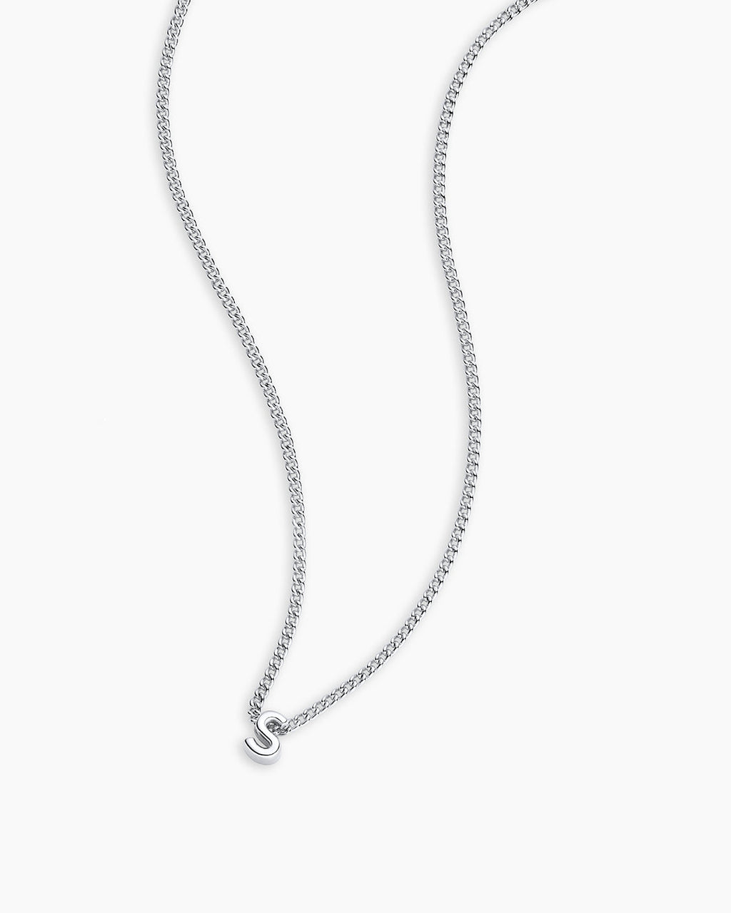 Wilder Mini Alphabet Necklace || option::Silver Plated, S