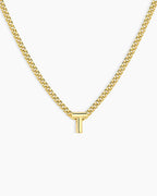 Wilder Mini Alphabet Necklace || option::18K Gold Plated, T