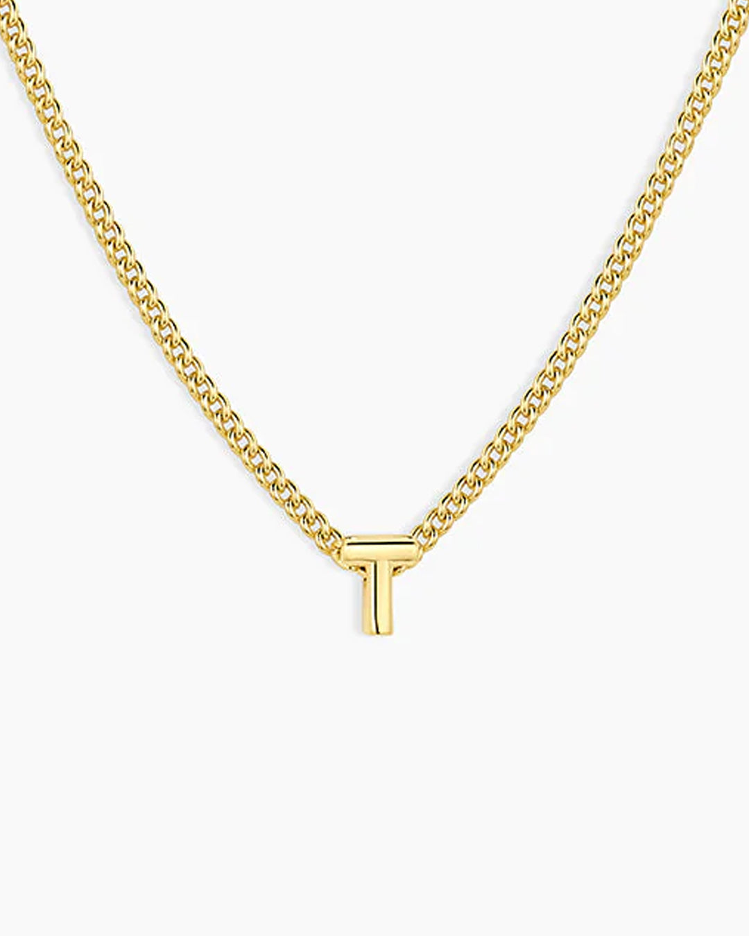 Wilder Mini Alphabet Necklace || option::18K Gold Plated, T