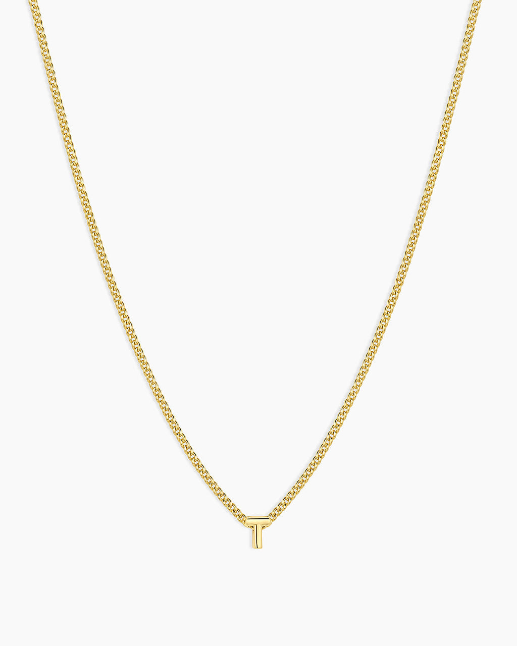 Wilder Mini Alphabet Necklace || option::18K Gold Plated, T