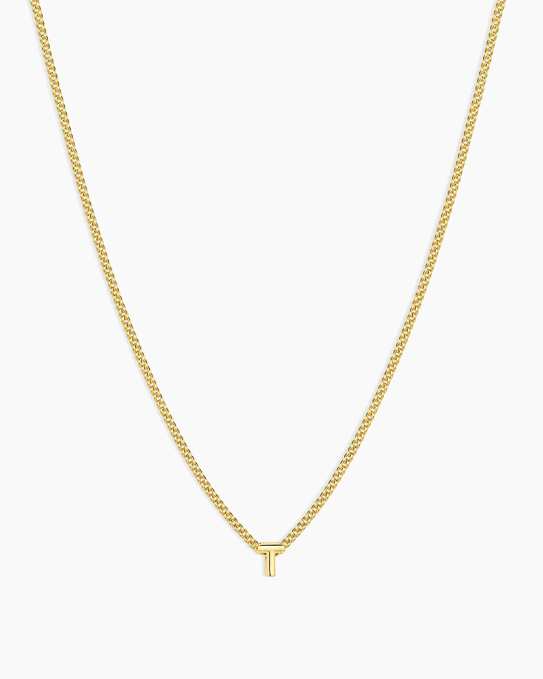 Wilder Mini Alphabet Necklace || option::18K Gold Plated, T